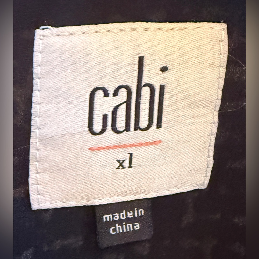 CAbi | Women’s Black & White Houndstooth Sleeveless Lined Tunic Top, Size XL - Picture 9 of 12